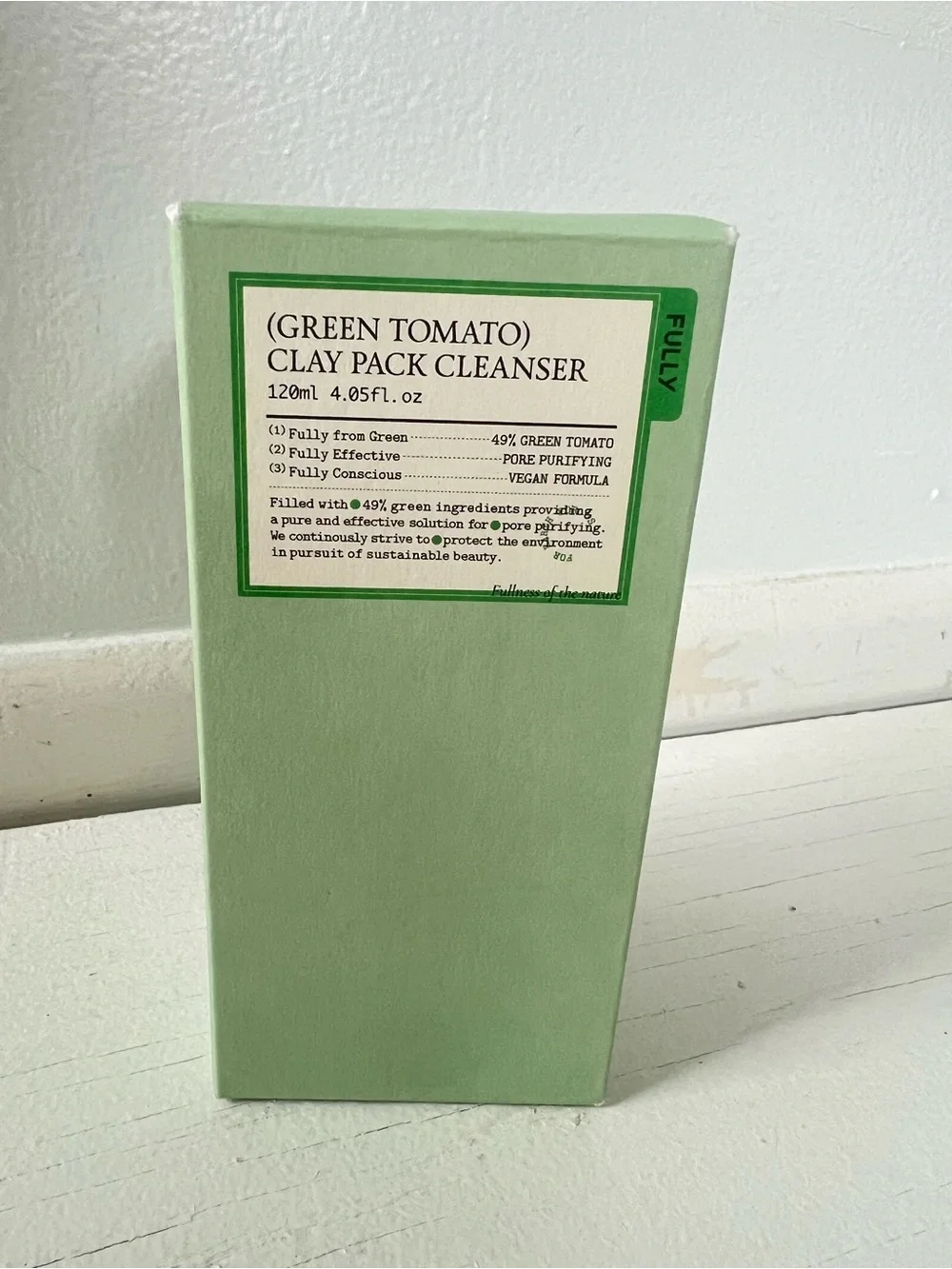 Fully Green Tomato Clay Mask Cleanser, 4.05 fl oz (120 ml)